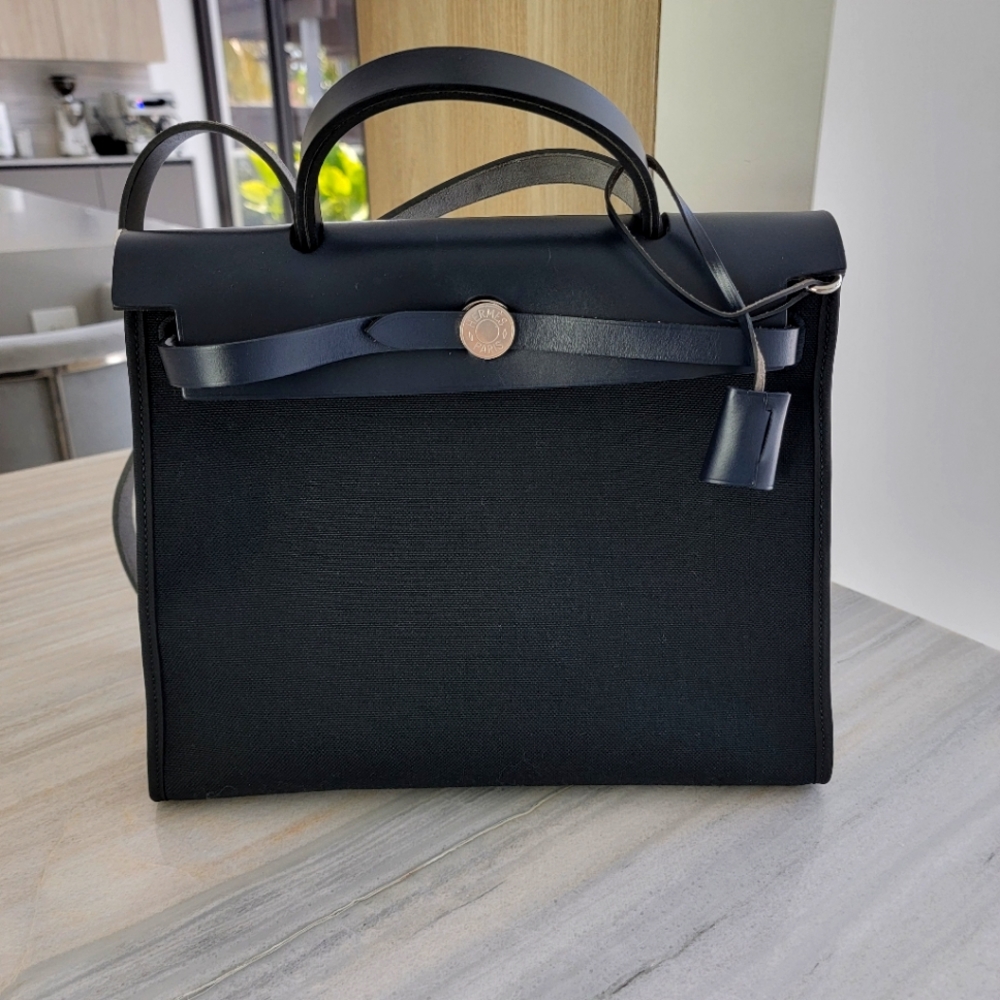 Hermes bag Toile and leather